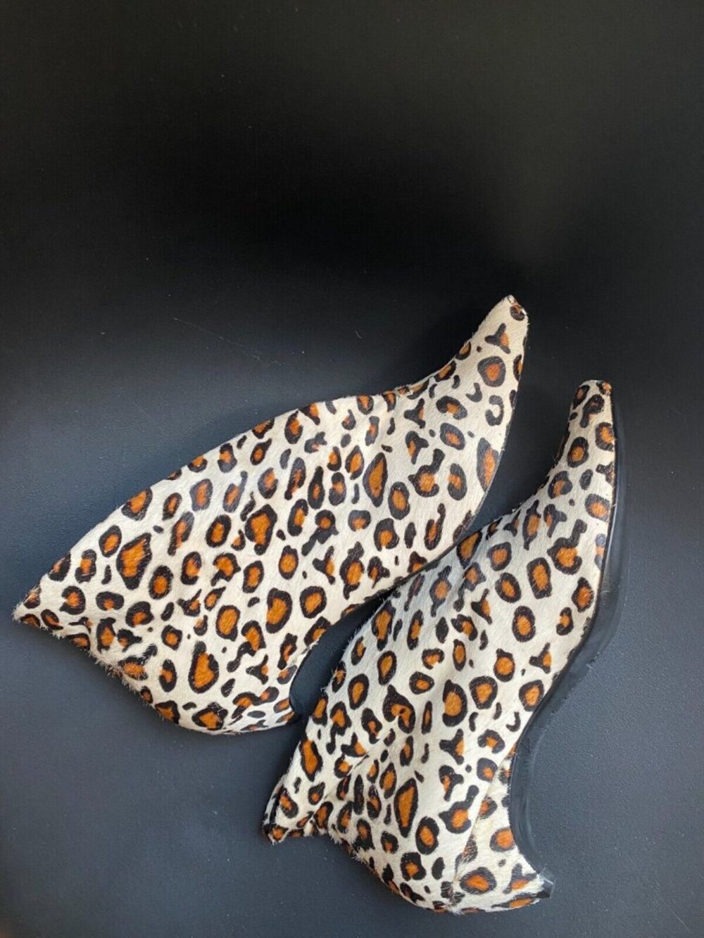 New HANDMADE Genuine Leather Animal Print Kitten Heel Bootie Boots NYC Designer - Picture 1 of 14